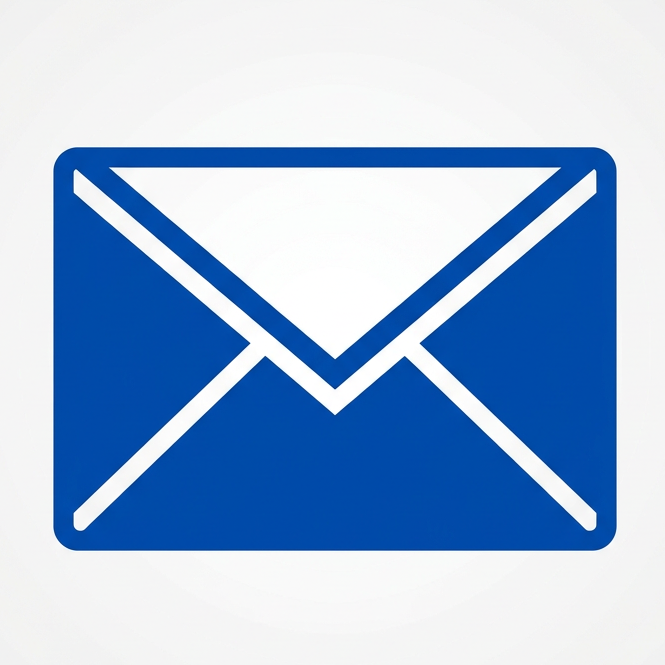 Blue envelope icon indicating email or message